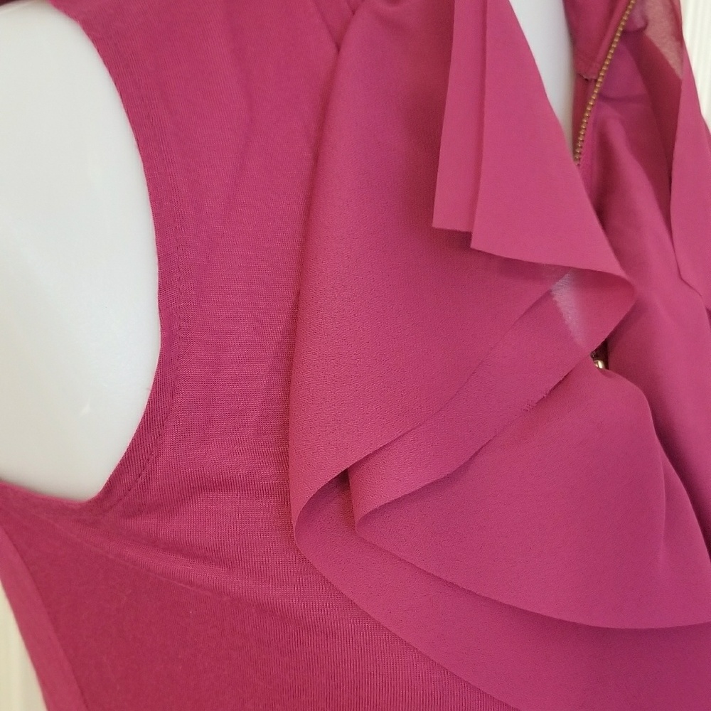 Madison V Neck Ruffle  Top - Picture 5 of 7